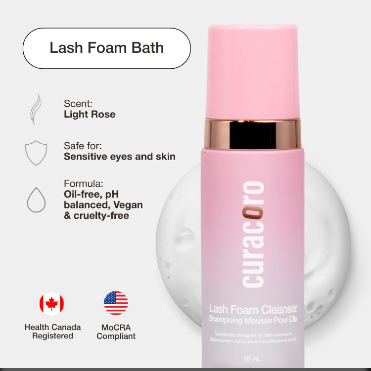 Curacoro Lash Foam Bath 60ml – Rose Scent